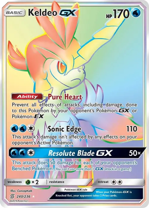Keldeo GX (Secret) card art
