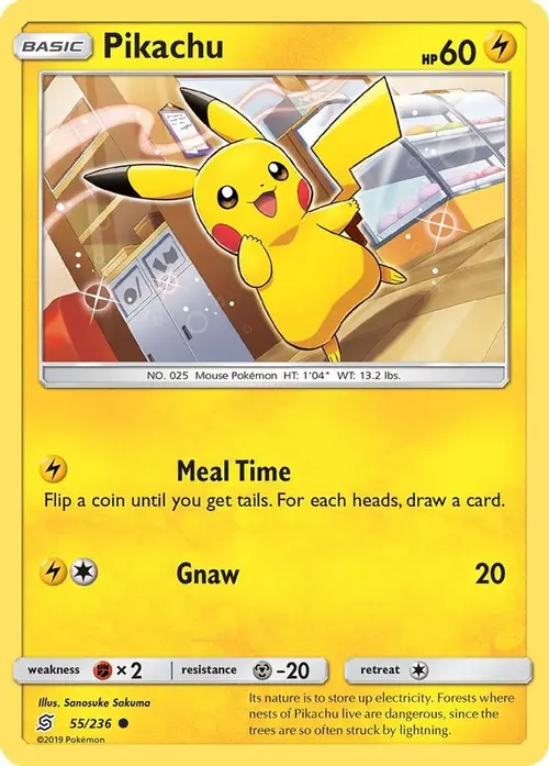 Pikachu (55) card art