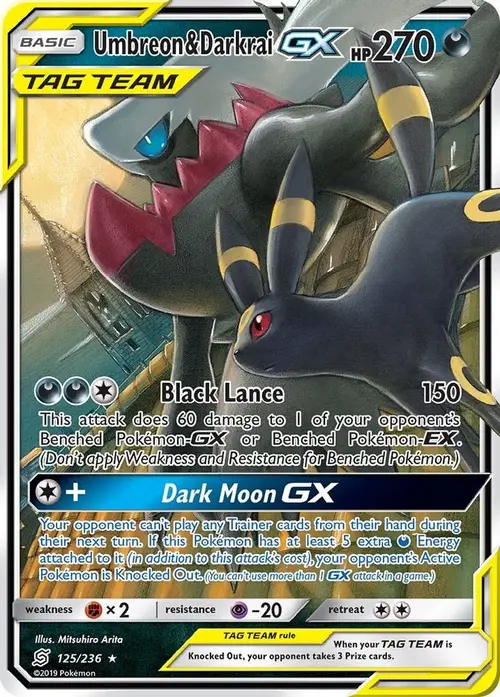 Umbreon & Darkrai GX card art