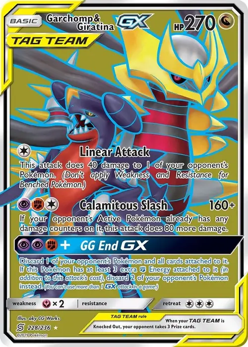 Garchomp & Giratina GX (Full Art) card art