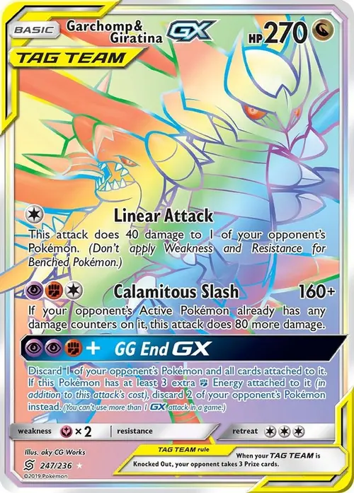 Garchomp & Giratina GX (Secret) card art