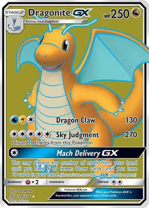 Dragonite GX (Full Art) card art