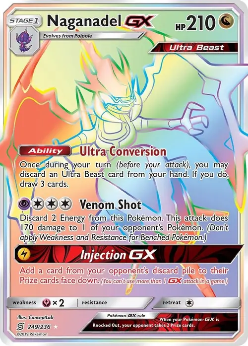 Naganadel GX (Secret) card art