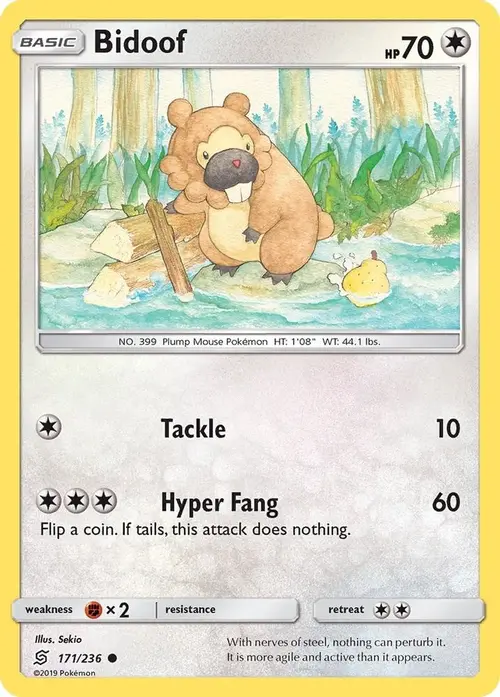 Bidoof card art