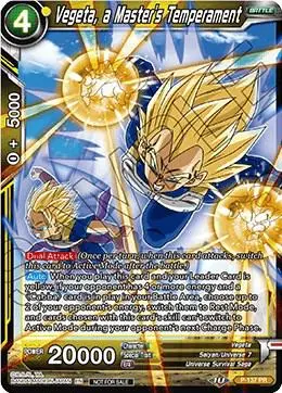 Vegeta, a Master's Temperament (Series 7 Super Dash Pack) card art