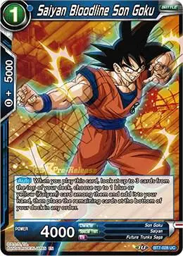 Saiyan Bloodline Son Goku card art