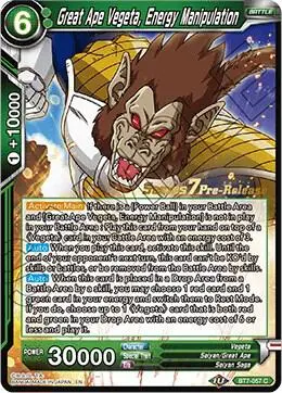 Great Ape Vegeta, Energy Manipulation card art