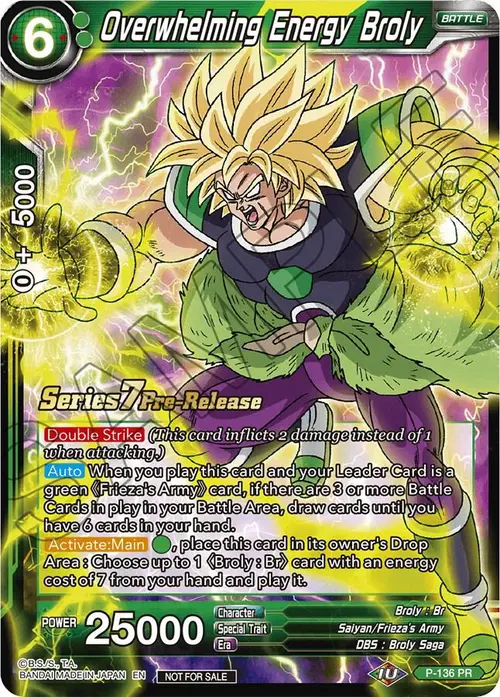 Overwhelming Energy Broly (Alt Art) card art