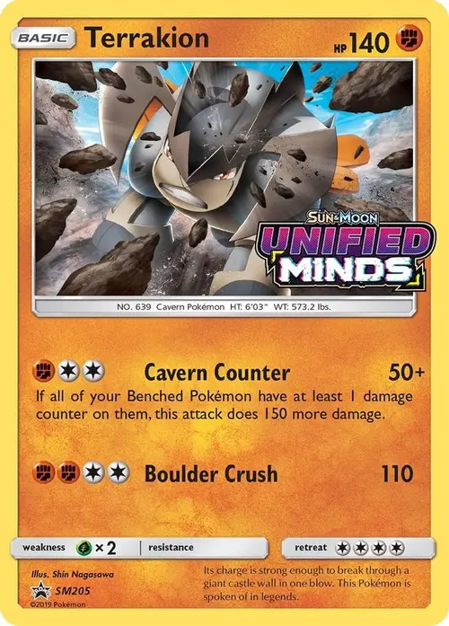 Terrakion - SM205 (Prerelease) card art