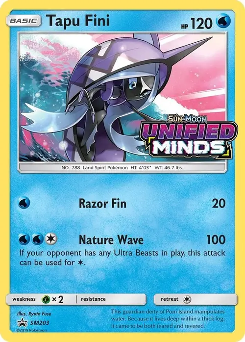 Tapu Fini - SM203 (Prerelease) card art