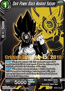 Dark Power Black Masked Saiyan (Origins 2019) card art