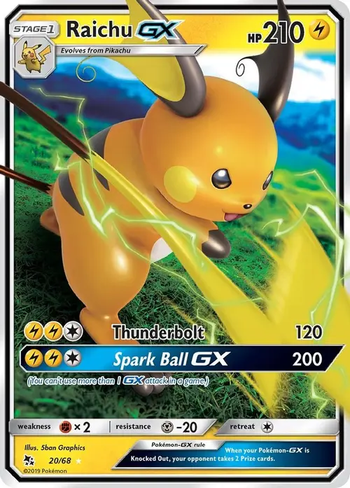 Raichu GX card art