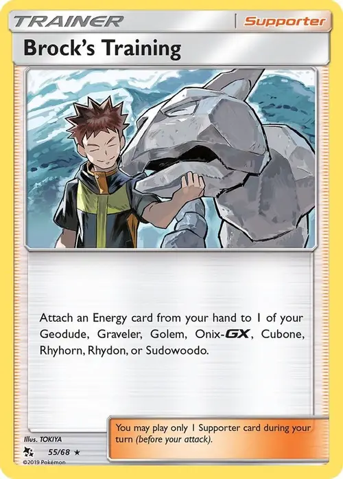 Brock's Training card art