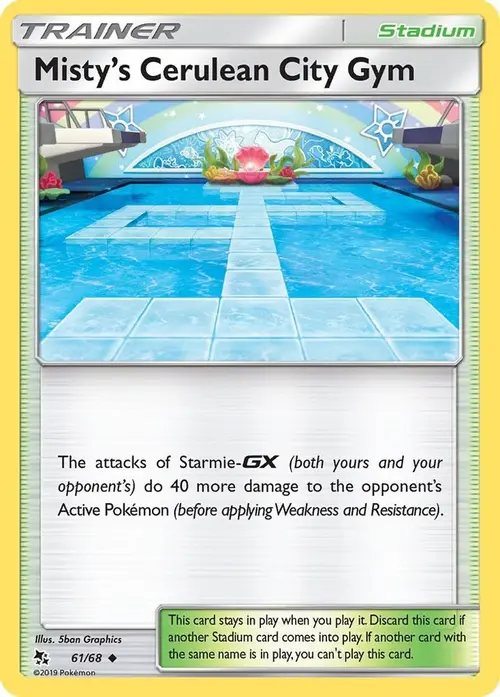Misty's Cerulean City Gym card art