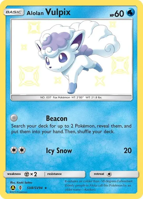 Alolan Vulpix card art