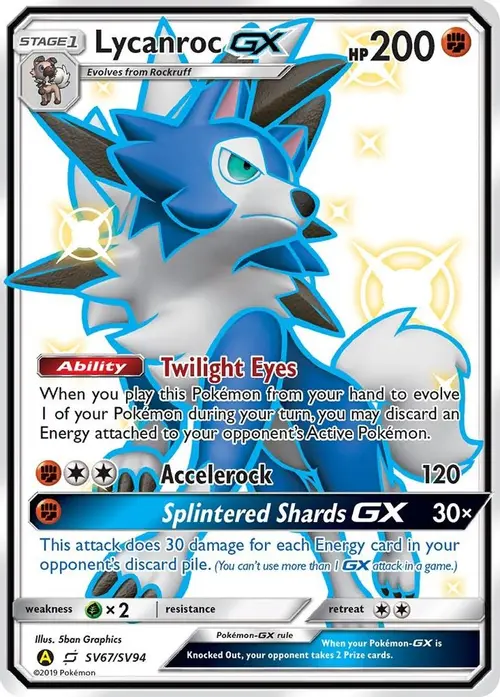 Lycanroc GX (SV67) card art
