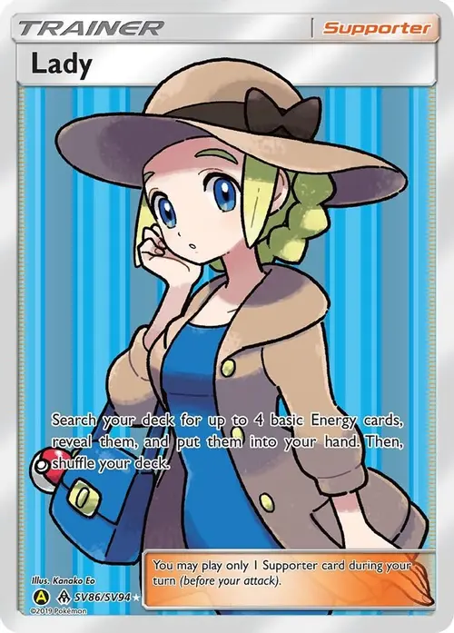 Lady card art