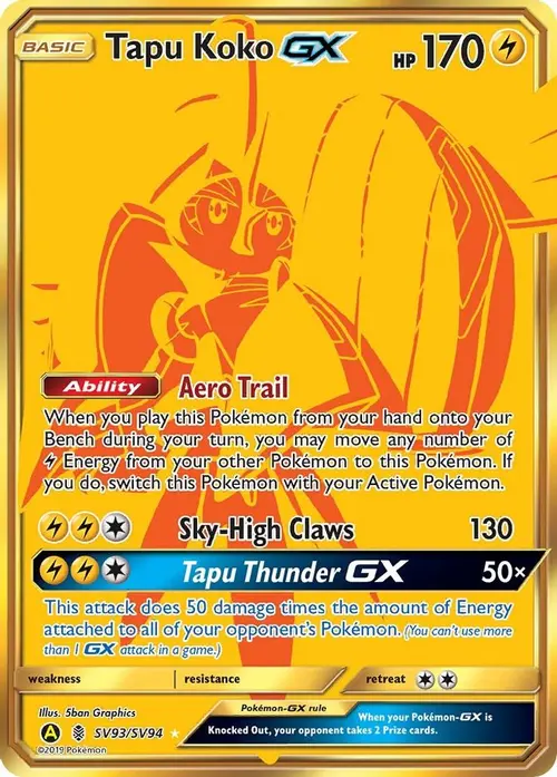 Tapu Koko GX card art