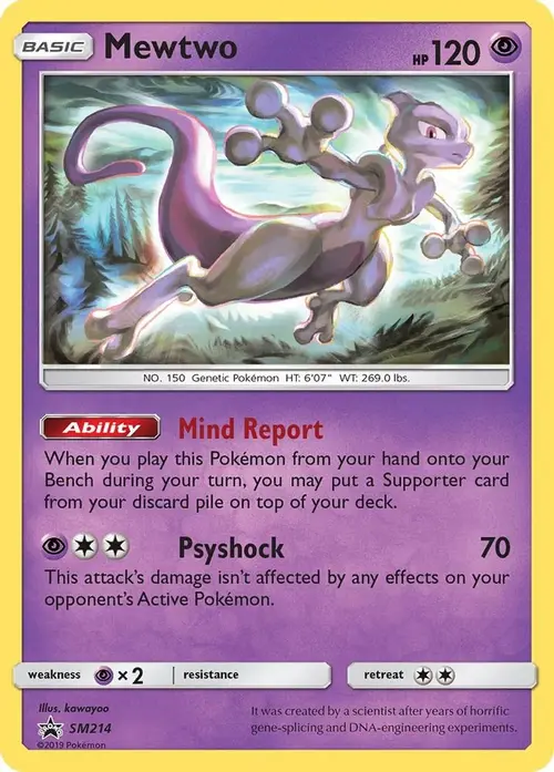 Mewtwo - SM214 card art