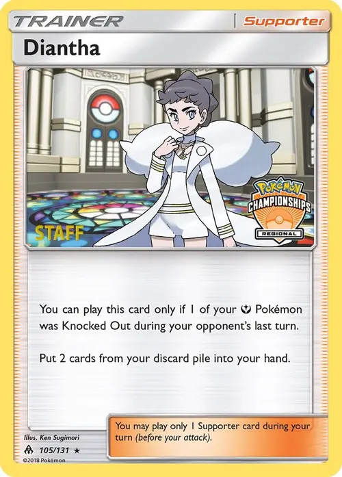Diantha - 105/131 (Regional Championships) [Staff] card art
