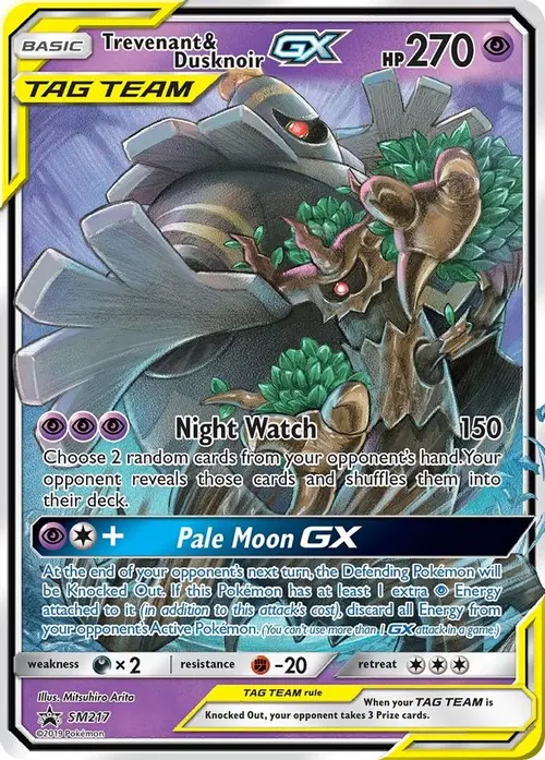 Trevenant & Dusknoir GX - SM217 card art