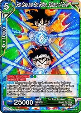 Son Goku and Son Gohan, Saiyans of Earth card art