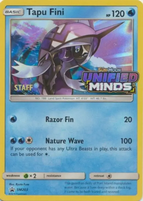 Tapu Fini - SM203 (Prerelease) [Staff] card art
