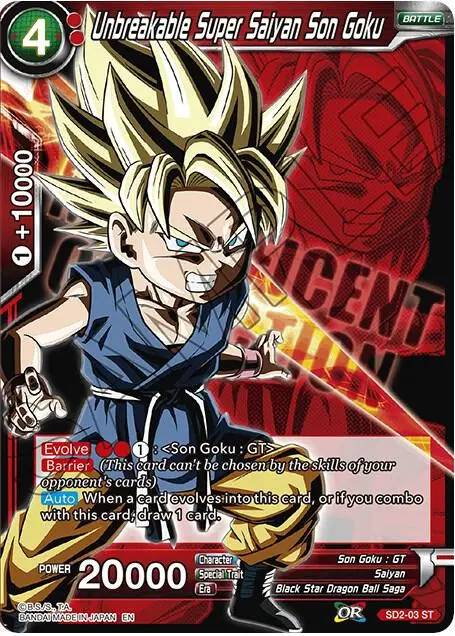 Unbreakable Super Saiyan Son Goku card art