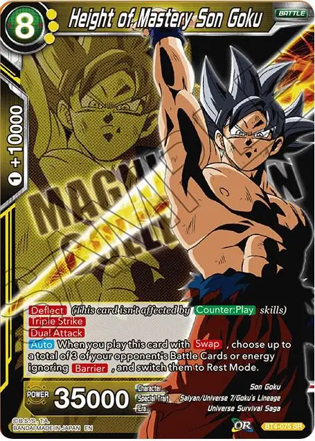 Height of Mastery Son Goku card art