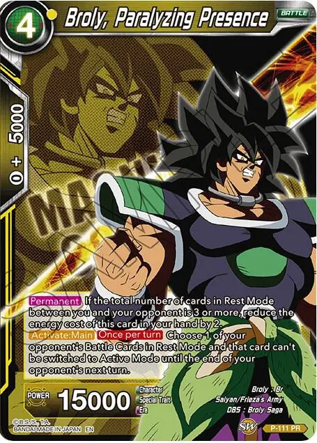 Broly, Paralyzing Presence card art