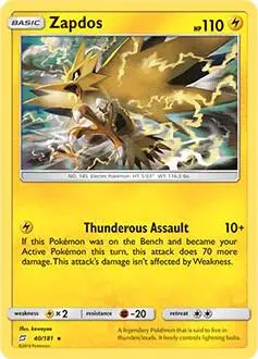 Zapdos - 40/181 card art