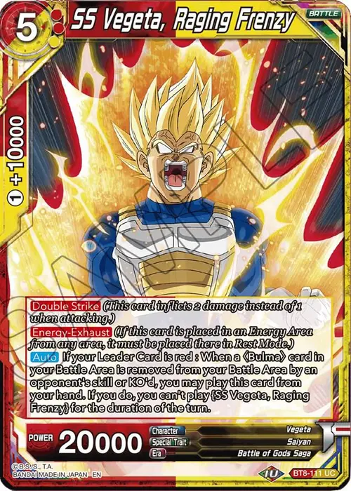 SS Vegeta, Raging Frenzy card art