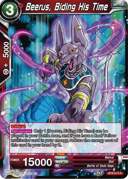 Beerus, Biding His Time card art