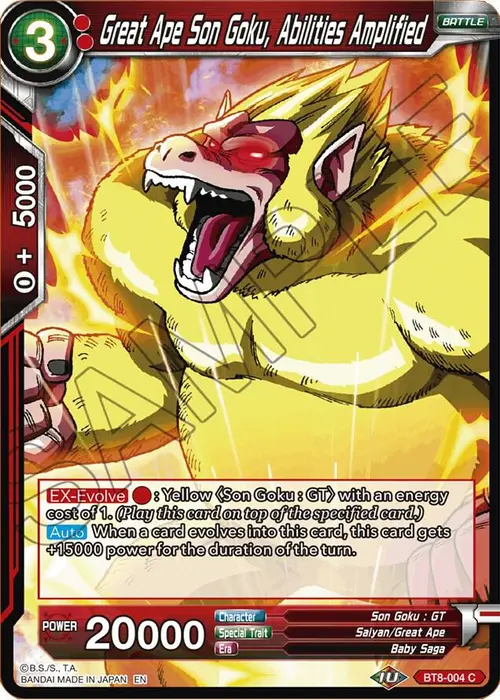 Great Ape Son Goku, Abilities Amplified card art