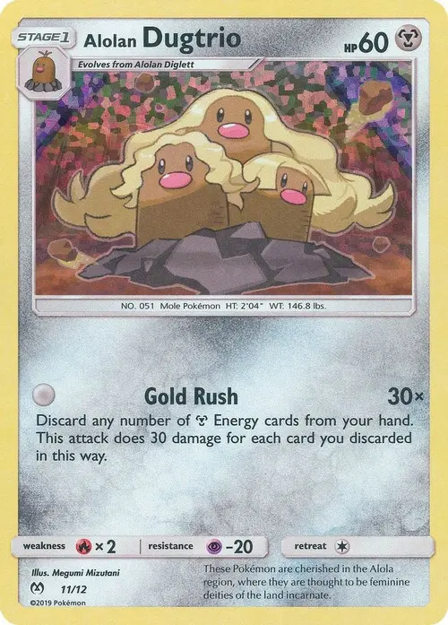 Alolan Dugtrio - 11/12 card art