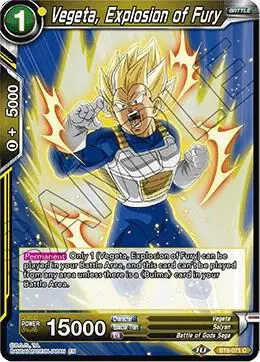 Vegeta, Explosion of Fury card art