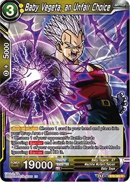 Baby Vegeta, an Unfair Choice card art