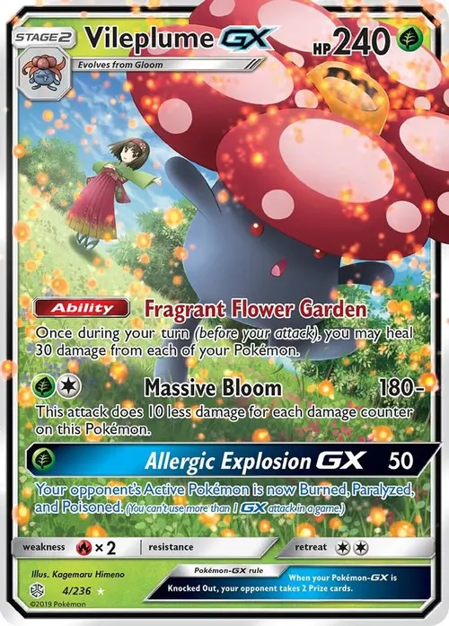 Vileplume GX card art