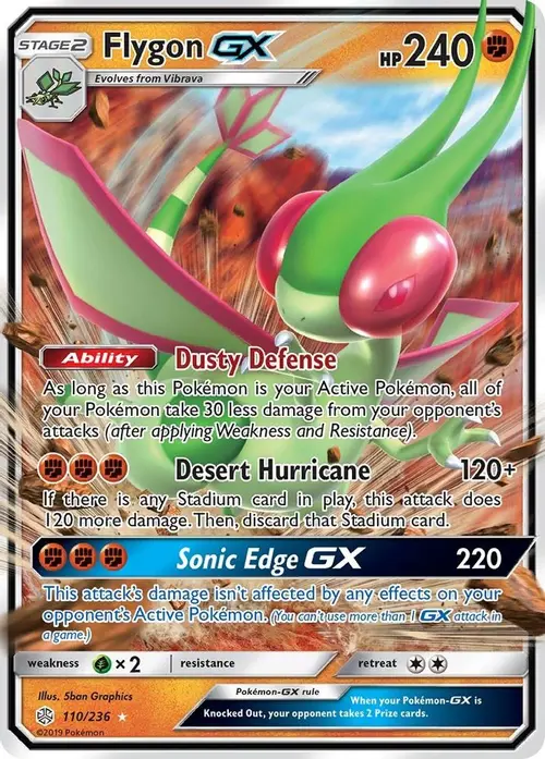 Flygon GX card art