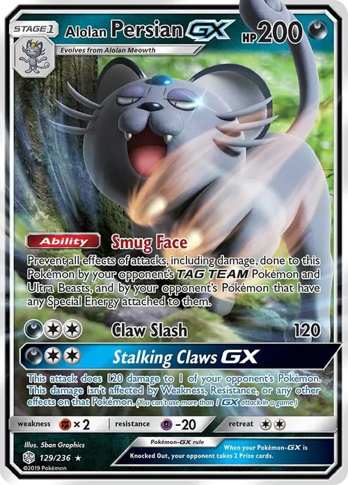 Alolan Persian GX card art