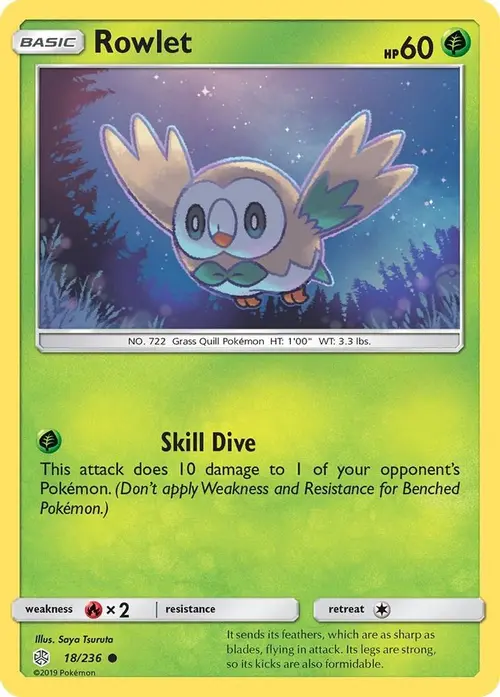 Rowlet - 18/236 card art