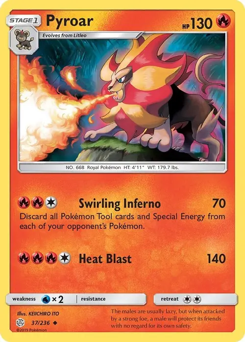 Pyroar card art