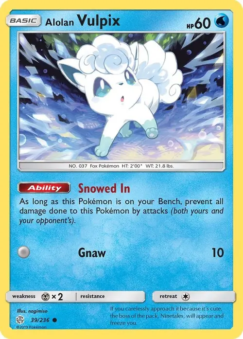 Alolan Vulpix card art