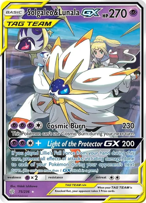 Solgaleo & Lunala GX card art