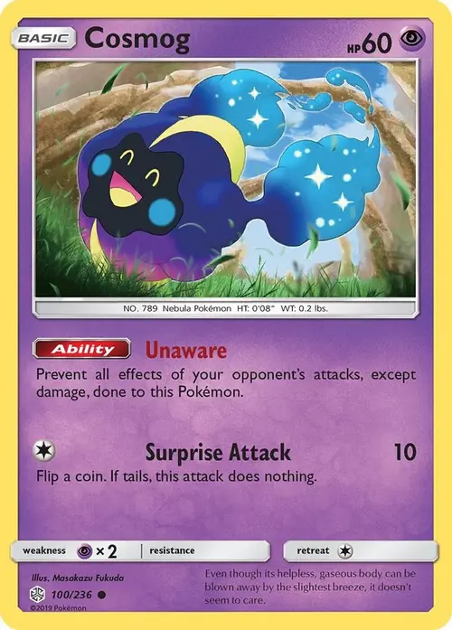 Cosmog - 100/236 card art