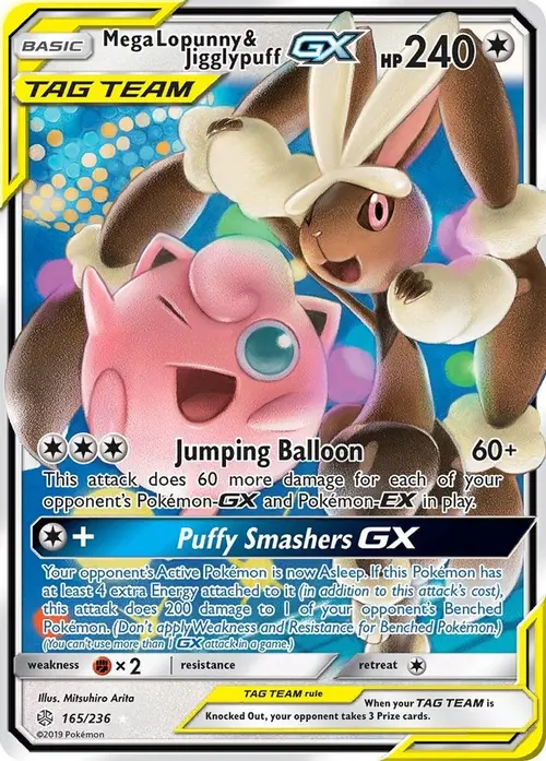Mega Lopunny & Jigglypuff GX card art