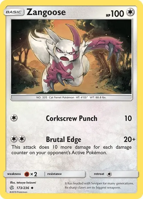 Zangoose card art