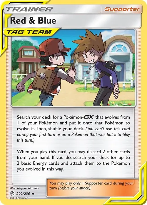 Red & Blue card art
