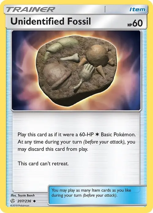 Unidentified Fossil card art