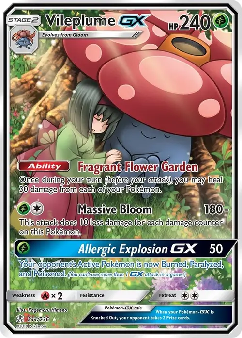 Vileplume GX (Full Art) card art